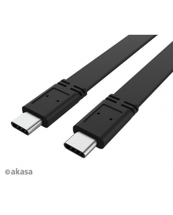 Akasa kabel usb-c na usb-c, 20g, 46w pd, 4k@60hz, 1m