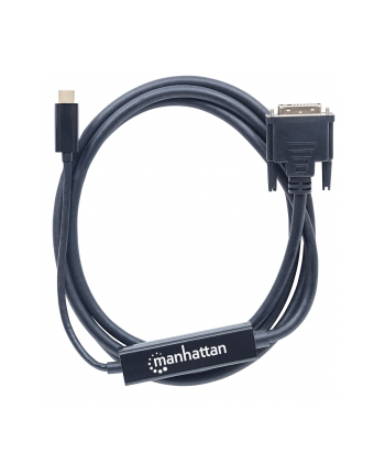 MANHATTAN PRZEJŚCIÓWKA, ADAPTER DVI, USB-C™  152457 USB TYP C AUF DVI-KABEL STECKER/STECKER 1080P-AUSGANGSSIGNAL 2 M SCHWARZ, [1X ZŁĄCZE MĘSKIE USB-C™