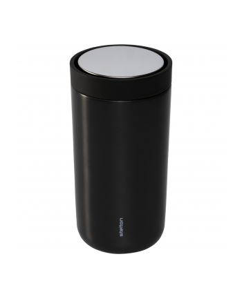 Stelton Kubek termiczny To-Go Click 200Ml metaliczny czarny z podwójnej stali 67516