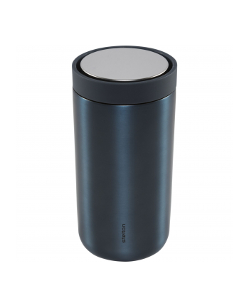 Stelton Kubek termiczny To-Go Click 200Ml metaliczny niebieski z podwójnej stali 67518