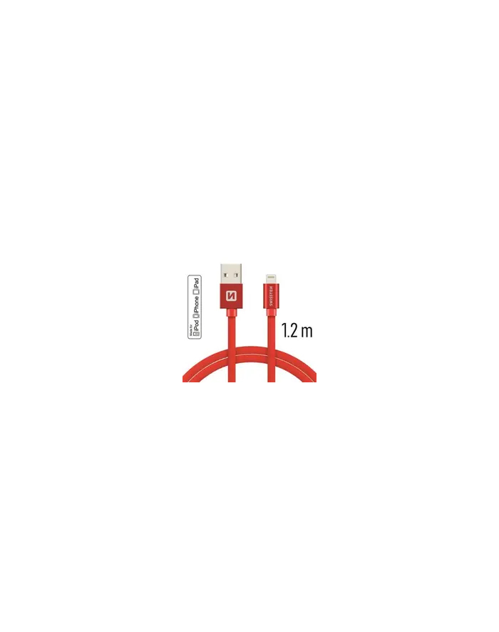 Swissten Kabel USB - Lightning 1,2m Czerwony (71524206) główny