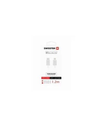 SWISSTEN USB-C/Lightning Mfi 1,2m srebrny (71526203) nr 1