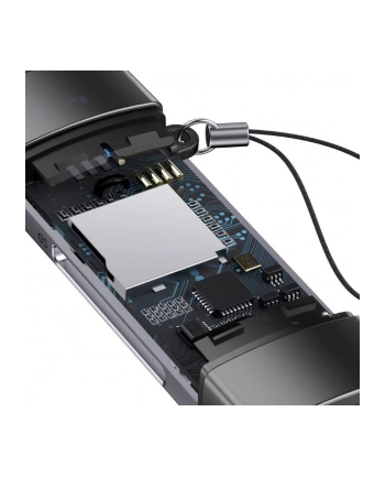 Baseus Lite Series adapter czytnik kart SD/TF USB Typ A/USB Typ C szary (WKQX060113) nr 2
