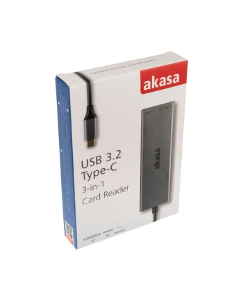 Akasa CZYTNIKA KART AK-CR-09BK 3-IN-1 (CF, SD, MICROSD) (0000057170)