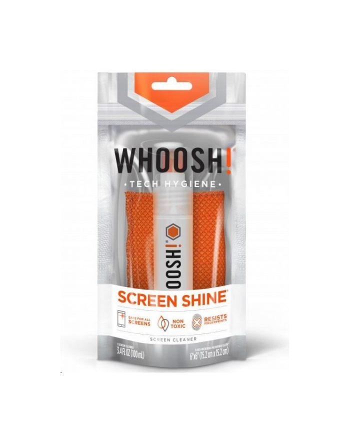 Whoosh GO XL Spray do czyszczenia ekranów 100ml + ściereczka (1FG100XLENFR) główny