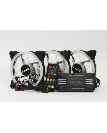 1stcool fan kit aura evo 2 argb, 3x dual ring (34645)