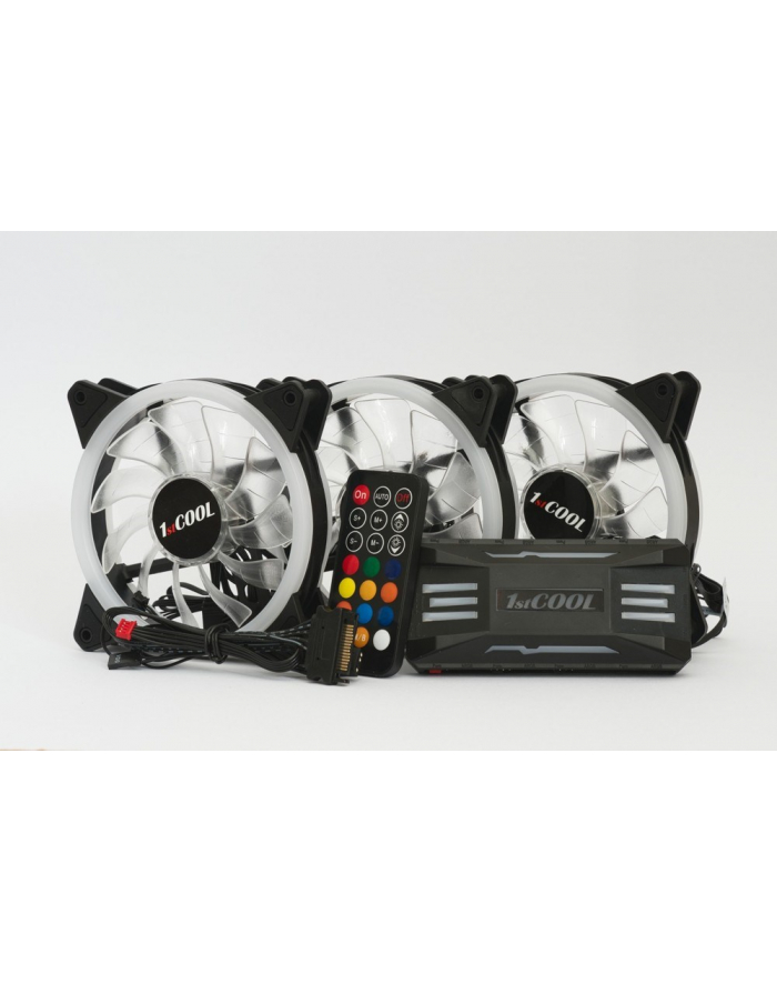 1stcool fan kit aura evo 2 argb, 3x dual ring (34645) główny