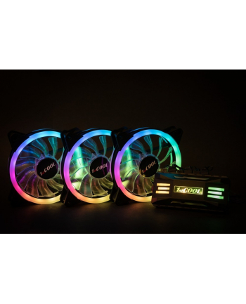 1stcool fan kit aura evo 2 argb, 3x dual ring (34645)