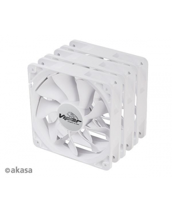 Akasa viper, white fan 12cm, 120x120x25mm, hdb, 4 pin (57233)