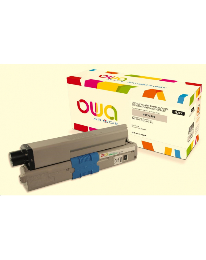 OWA ARMOR ARMOR TONER OWA - BLACK CARTRIDGE (ALTERNATIVE FOR: OKI 44973508) FOR MC562DN, MC562DNW, MC562W, C511DN, 531DN (K15682OW) główny