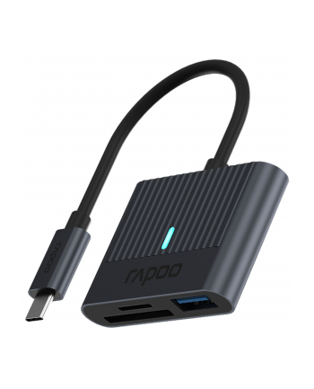 Redukcja Rapoo USB-C/USB-A, SD, Micro SD (UCR-3001) Czarna