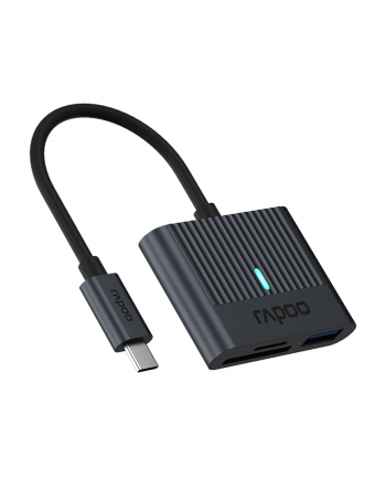 Redukcja Rapoo USB-C/USB-A, SD, Micro SD (UCR-3001) Czarna