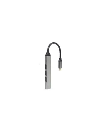 GEMBIRD 4-portowy HUB USB typu C port USB 3.0 x 1 port USB 2.0 x 3 srebrny