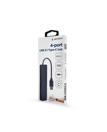 GEMBIRD Hub USB 3.1 Gen 1 4-Porty czarny nr 2
