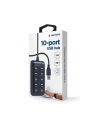 GEMBIRD 10-portowy HUB USB 2.0 czarny - nr 1