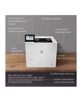 Hewlett Packard HP LaserJet Enterprise M611 dn  s/w, Duplex, Laser, A4/Legal, 1200x1200 dpi