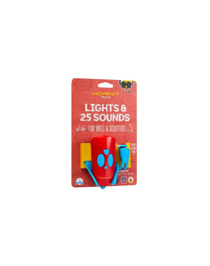 Lampka rowerowa z klaksonem HORNIT Mini BLUE - RED 5353BURE główny