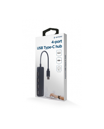 GEMBIRD Hub USB Typ C 4 x USB 2.0 czarny