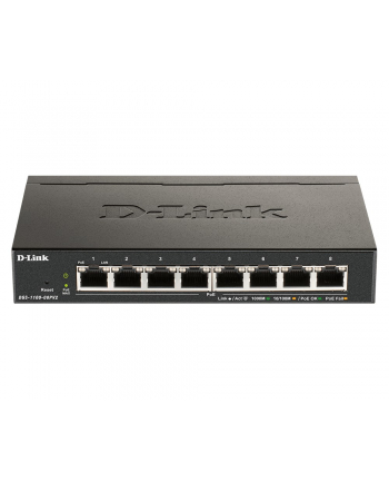 D-LINK 8-Port Layer2 PoE Smart Gigabit Switch 8x 10/100/1000Mbps TP RJ-45 PoE Port 802.3af/at Power-over-Ethernet up to 30 Watt