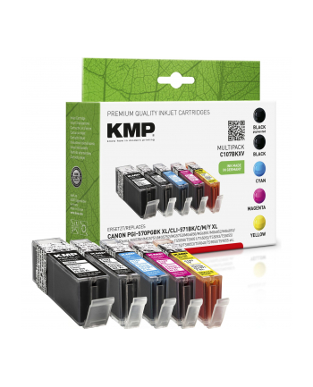 KMP MULTIPACK C107BKXV - Kartridż z tuszem Czarny