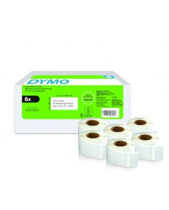 Dymo Etykiety Na Adres Zwrotny - 25x54mm Biały, 6Szt (2177564)