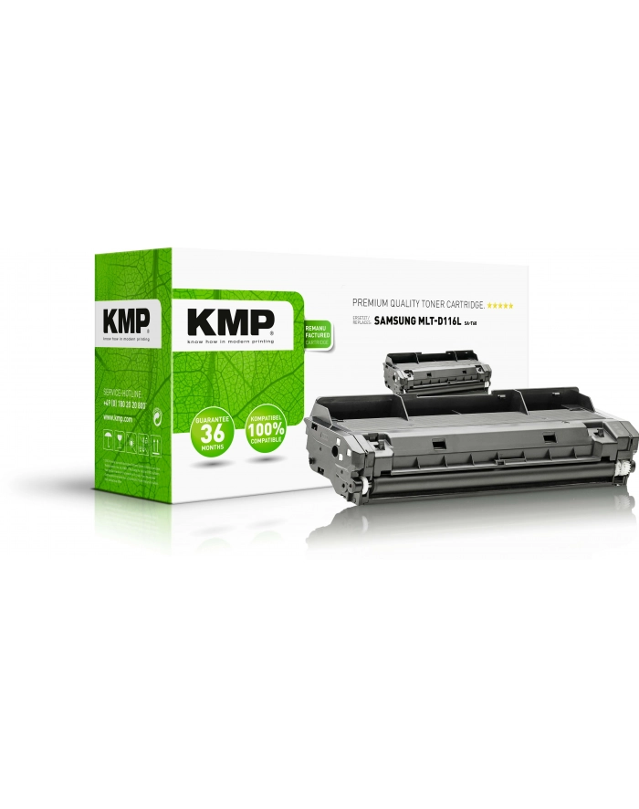 Kmp Kaseta tonera zamiennik Samsung MLT-D116S, MLT-D116L Toner Czarny 3000 Seiten SA-T68 (SAT68) główny