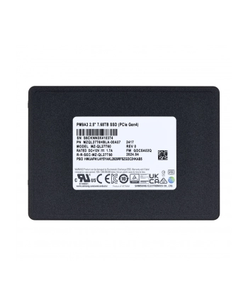 Dysk SSD Samsung PM9A3 7.68TB U.2 NVMe Gen4 MZQL27T6HBLA-00A07 (DWPD 1) nr 1