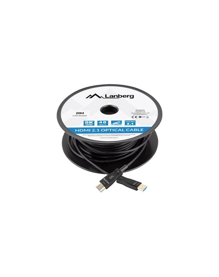 lanberg Kabel HDMI M/M v2.1 20M 8K czarny optyczny AOC główny