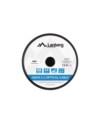 lanberg Kabel HDMI M/M v2.1 50M 8K czarny optyczny AOC