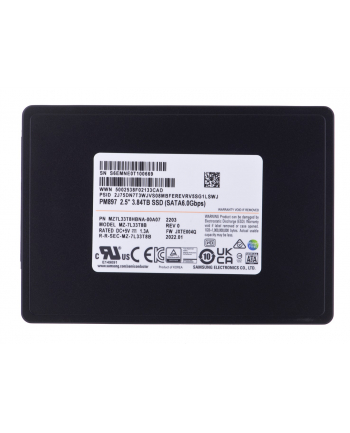 Dysk SSD Samsung PM897 3.84TB SATA 2.5  MZ7L33T8HBNA-00A07 (DWPD 3)
