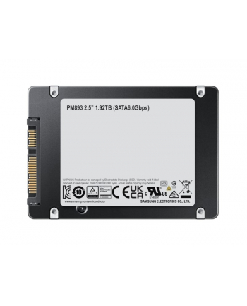 Dysk SSD Samsung PM893 480GB SATA 2.5  MZ7L3480HCHQ-00A07 (DWPD 1)