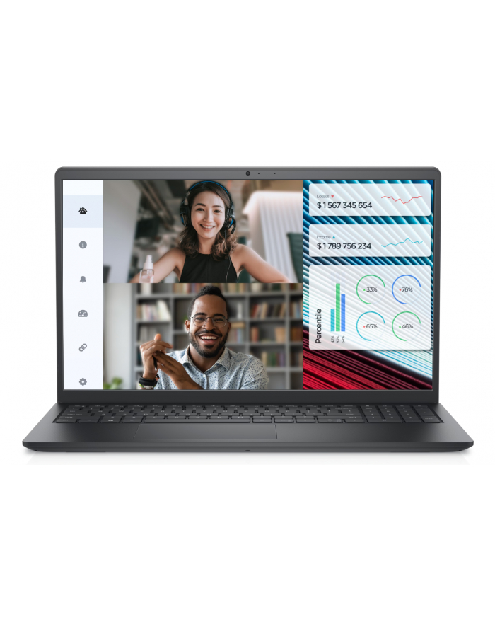 Dell Vostro 15 3520  Black, 15.6, Intel Core i7, i7-1255U, 16 GB, SSD 512 GB, Intel Iris Xe Graphics, Windows 11 Pro główny