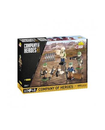 COBI 3041 Company of Heroes 3. Figurki 4 żołnierzy z akcesoriami 60 klocków