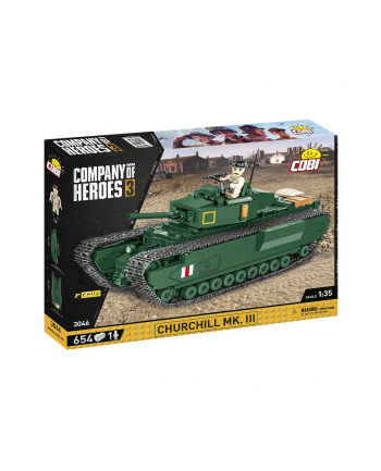 COBI 3046 Company of Heroes 3. Brytyjski czołg Churchill Mk. III 654 klocki