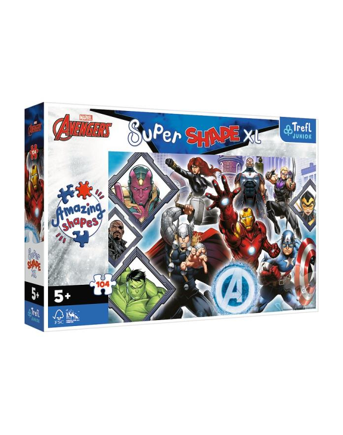 Puzzle 104el XL Twoi ulubieni Avengersi. Marvel The Avengers 50018 Trefl główny