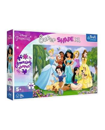 Puzzle 104el XL Księżniczki w ogrodzie. Princess 50019 Trefl