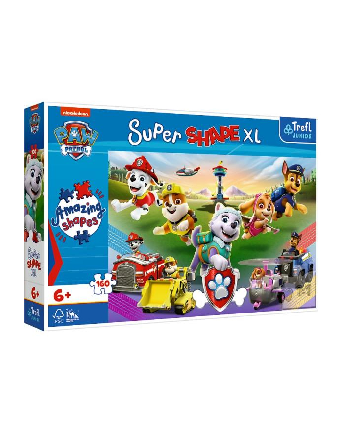 Puzzle 160el XL Skaczące pieski Psi Patrol PAW PATROL 50021 Trefl główny