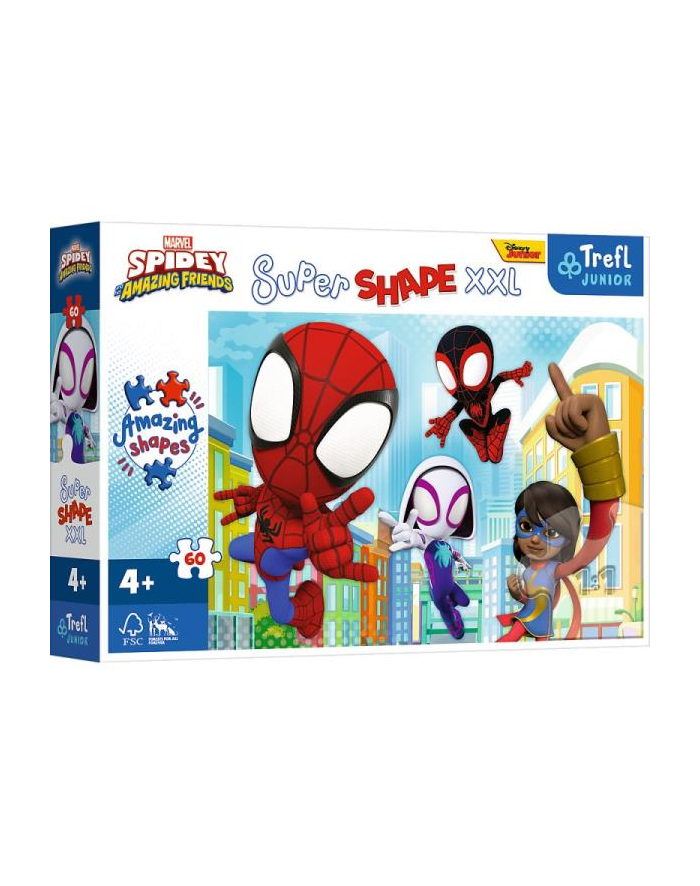 Puzzle 60el XXL Sprytny Spiday. Spidey and his Amazing Friends 50012 Trefl główny