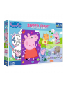 Puzzle dwustronne 15el SUPER GIANT 3w1 Poznaj wesołą Świnkę Peppę. Peppa Pig 42003 Trefl - nr 1