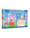 Puzzle dwustronne 2x10el BABY MAXI 4w1 Pogodny dzień Peppy. Peppa Pig 43001 Trefl - nr 1