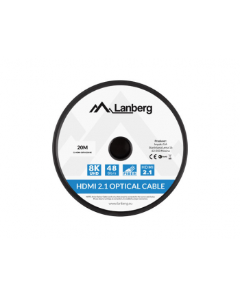 lanberg Kabel HDMI M/M v2.1 20M 8K czarny optyczny AOC