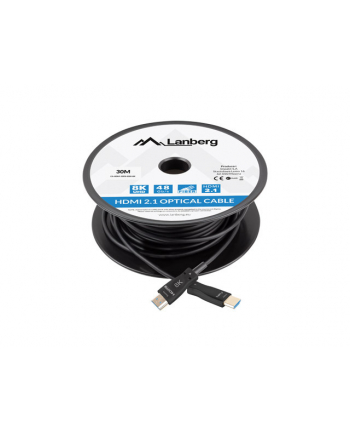 lanberg Kabel HDMI M/M v2.1 30M 8K czarny optyczny AOC