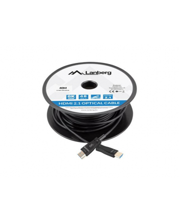 lanberg Kabel HDMI M/M v2.1 40M 8K czarny optyczny AOC