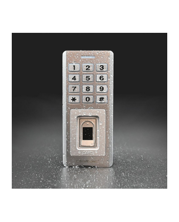 qoltec Zamek szyfrowy OBERON z czytnikiem linii papilarnych | RFID | kod| karta | brelok | dzwonek | IP68 | EM