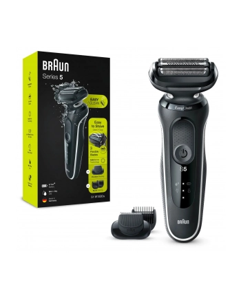 Braun Shaver 51-W1500s	 Operating time (max) 50 min, Wet & Dry, Black/White nr 2