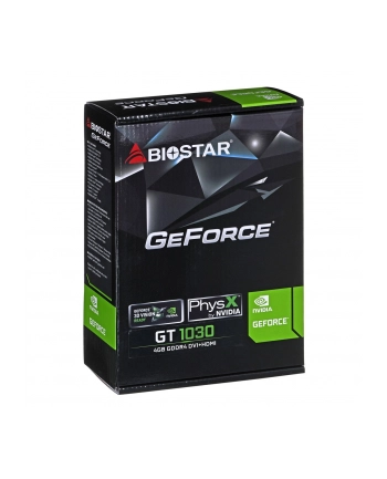 Biostar Video Card NVidia GT1030 4096M, 64bD4 PCIE3/Fan nr 1