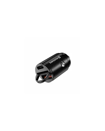 Swissten USB-A 3.0 USB-C PD 30W czarna