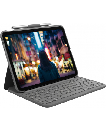 logitech Etui z klawiaturą Slim Folio do iPada 10-tej generacji US szare