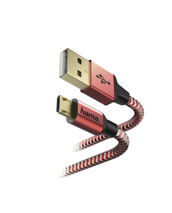 Hama Kabel USB Micro USB 1.5m Czerwony