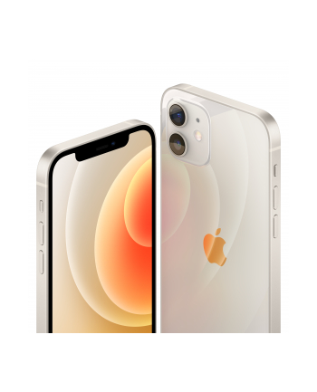 Apple iPhone 12 White, 6.1 '', XDR OLED, 2532 x 1170 pixels, Apple, A14 Bionic, Internal RAM 4 GB, 64 GB, Single SIM, Nano-SIM and eSIM, 3G, 4G, Główna kamera (tył) Dual 12+12 MP, Druga kamera (przód) 12 MP, iOS, 14, 2815 mAh
